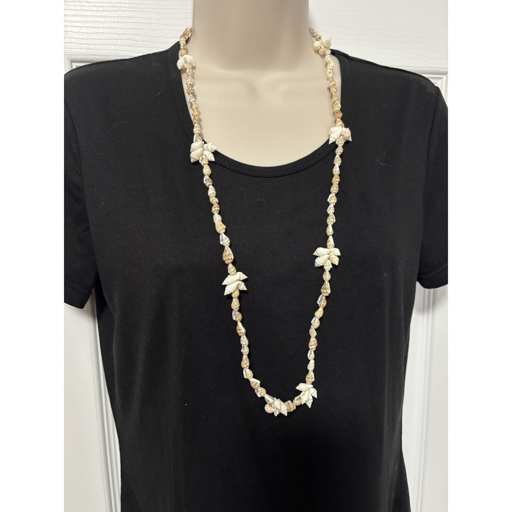 Unisex Small Sea Shell Long Necklace Vacation Resort‎ Beach Hawaiian Travel BOHO